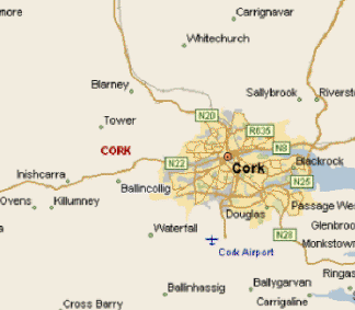 Map Of Ballincollig And Cork 